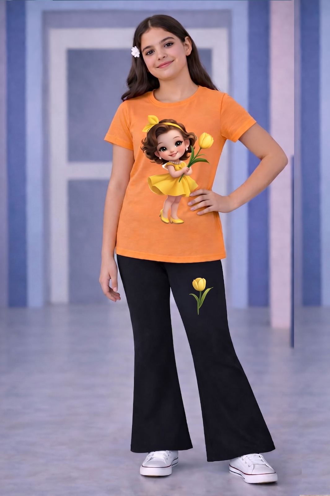 Gemini_Generated_Image_unsw13unsw13unsw Baby Night Suit - (হালকা কোরাল কমলা) - Image 1