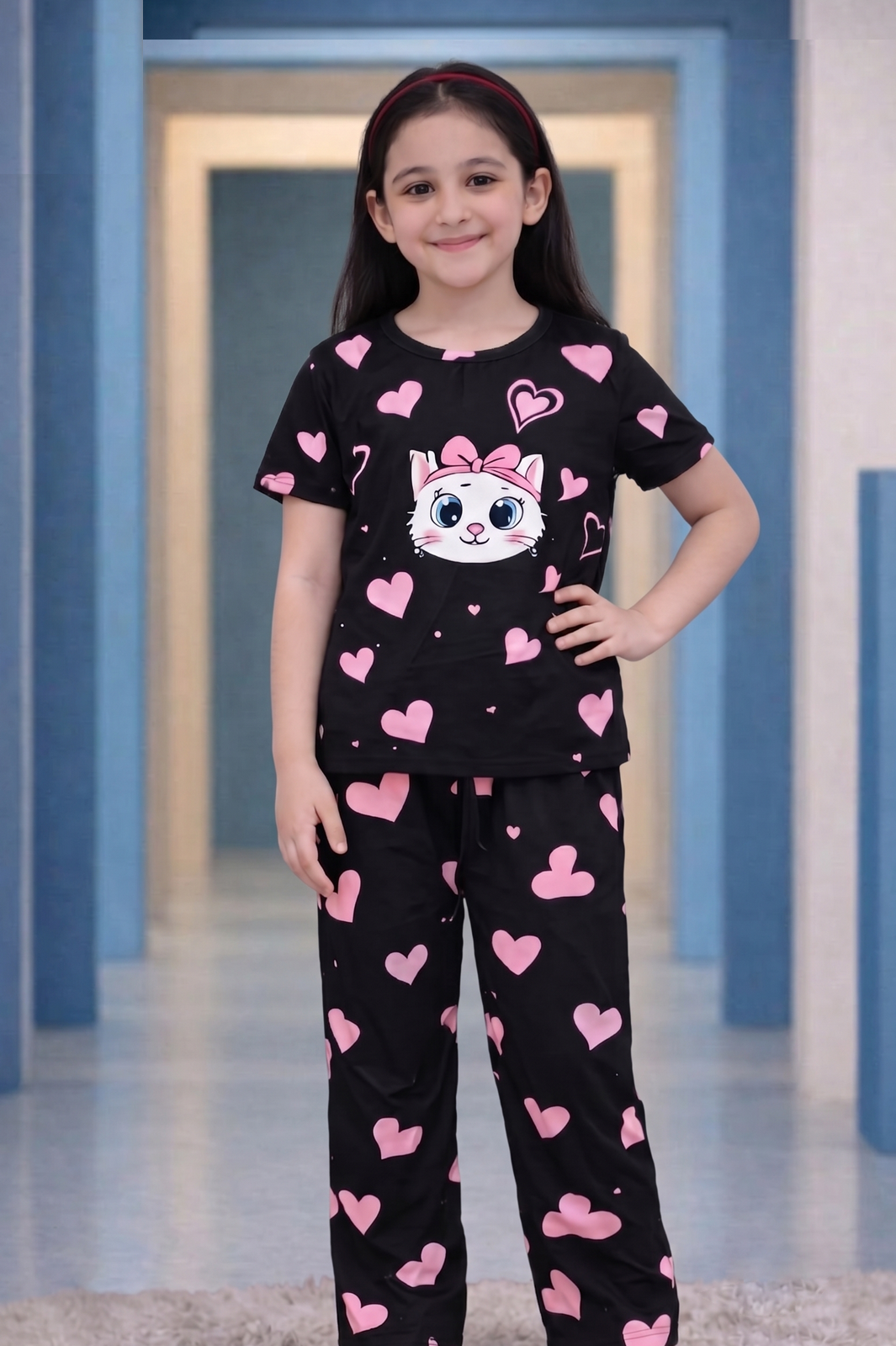 Gemini_Generated_Image_vo4rvovo4rvovo4r Baby Night Suit - (কালো) - Image 1